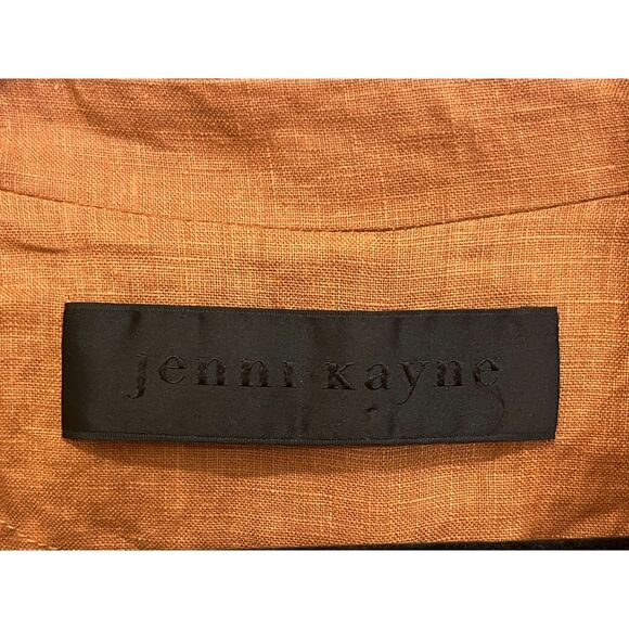 JENNI KAYNE Brown Linen Jacket Blazer Women's Size Small - Picture 4 of 9